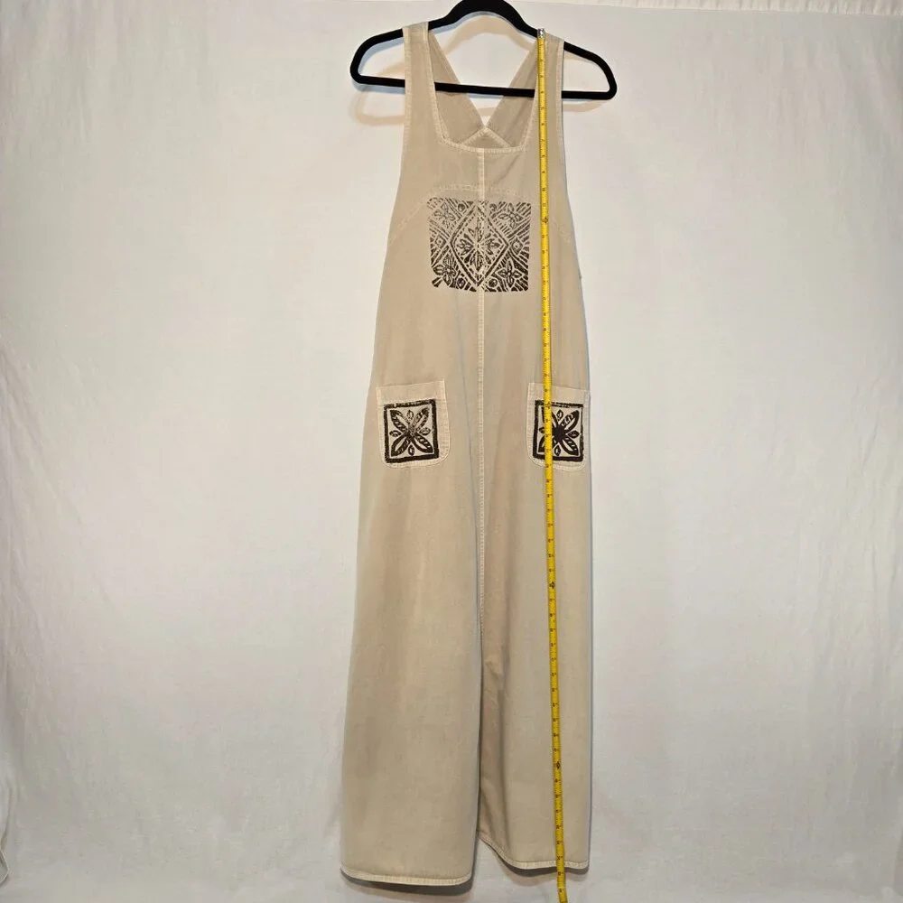 Real Vintage U.S.A. Grandma Modest IVORY Floral-Aztec Long Overall Skirt Size10P - Picture 14 of 16